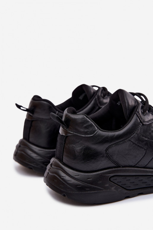 Sneakers modeļa apavi vīriešiem Eko Āda melnas krāsas Torven