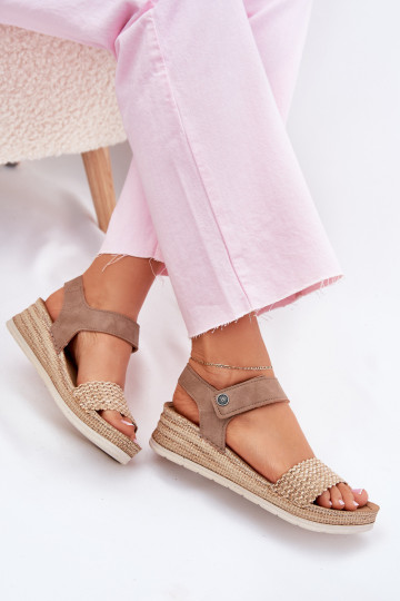 Sieviešu basenes ar platformu Inblu RV000014 smilšu krāsas