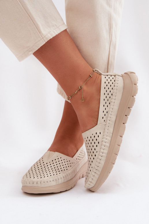 Ažūrs Gaisma sieviešu mokasīni Sergio Leone MK099H smilšu krāsas-Zelta krāsas