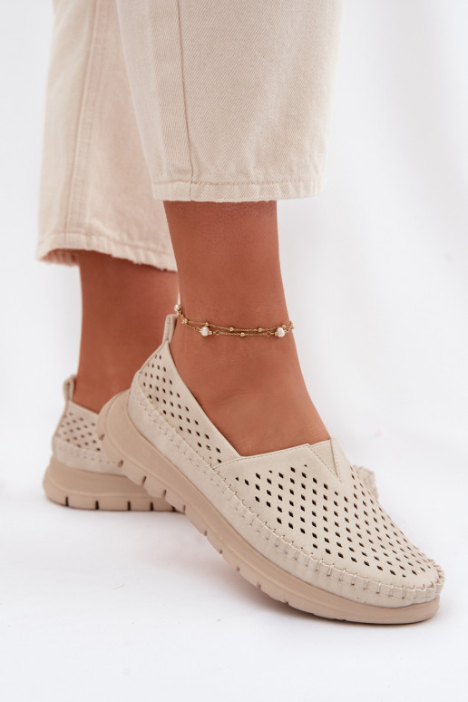 Ažūrs Gaisma sieviešu mokasīni Sergio Leone MK099H smilšu krāsas-Zelta krāsas