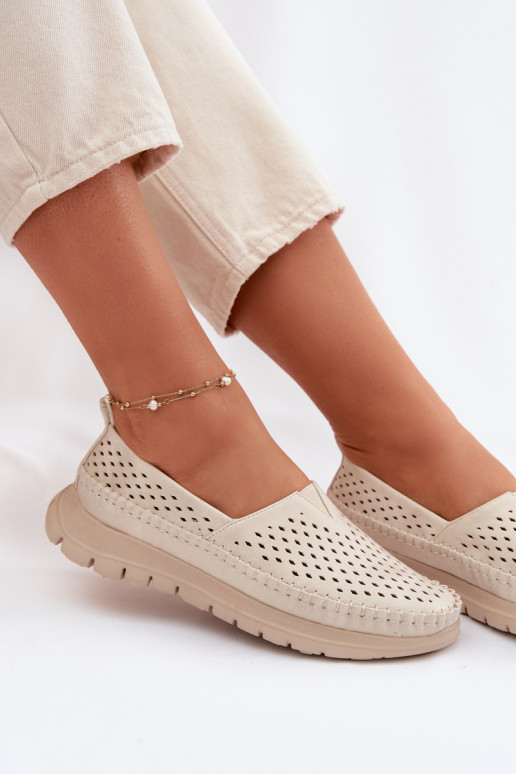 Ažūrs Gaisma sieviešu mokasīni Sergio Leone MK099H smilšu krāsas-Zelta krāsas