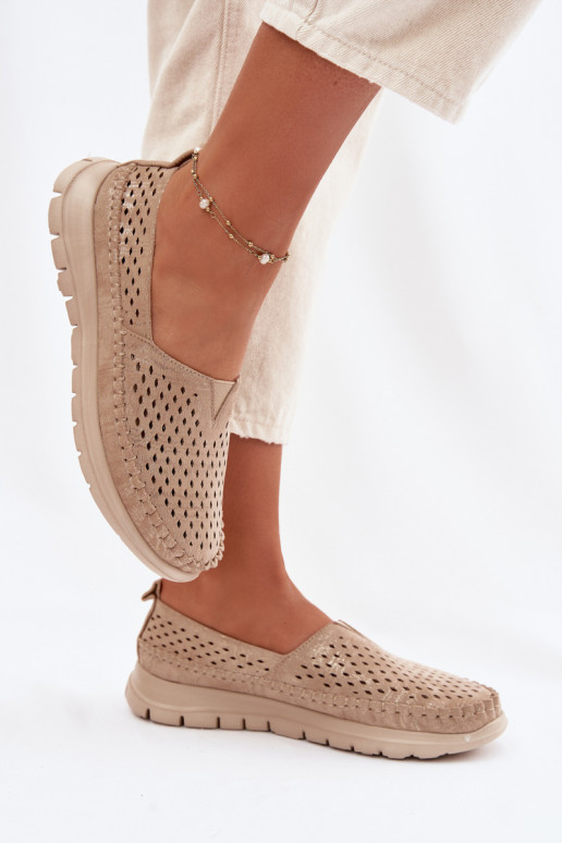 Ažūrs Gaisma sieviešu mokasīni Sergio Leone MK099H Zelta krāsas