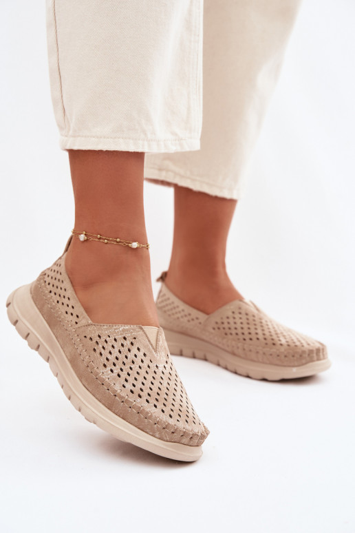 Ažūrs Gaisma sieviešu mokasīni Sergio Leone MK099H Zelta krāsas