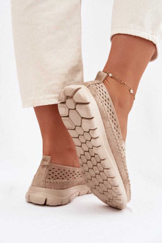 Ažūrs Gaisma sieviešu mokasīni Sergio Leone MK099H Zelta krāsas