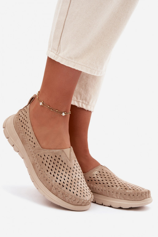 Ažūrs Gaisma sieviešu mokasīni Sergio Leone MK099H Zelta krāsas