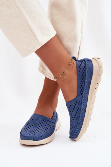 Ažūrs Gaisma sieviešu mokasīni Sergio Leone MK099H Zilas krāsas 2