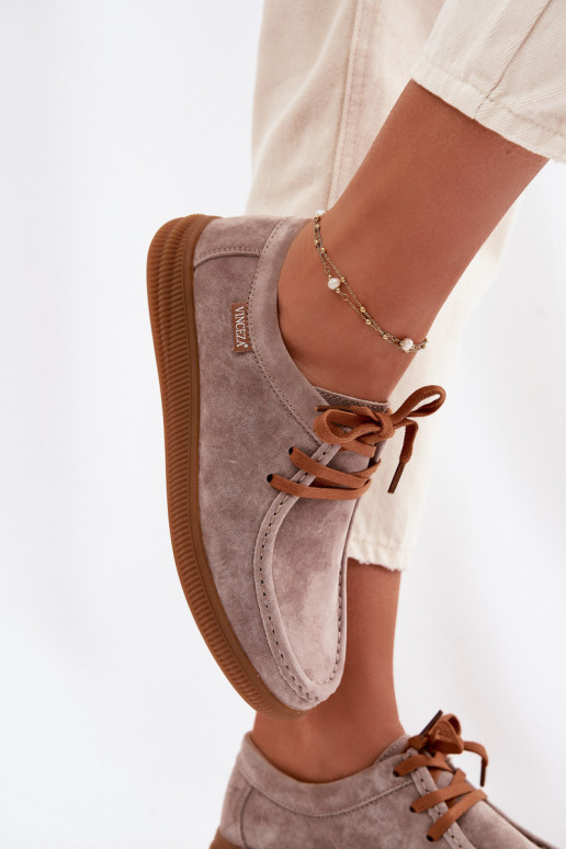 apaviIeslēgtsturalnego zamšādasu Vinceza 95391 smilšu krāsas