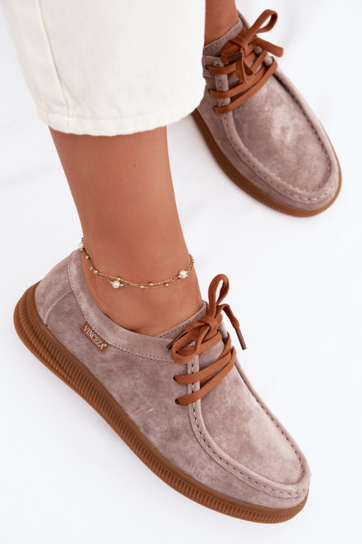 apaviIeslēgtsturalnego zamšādasu Vinceza 95391 smilšu krāsas