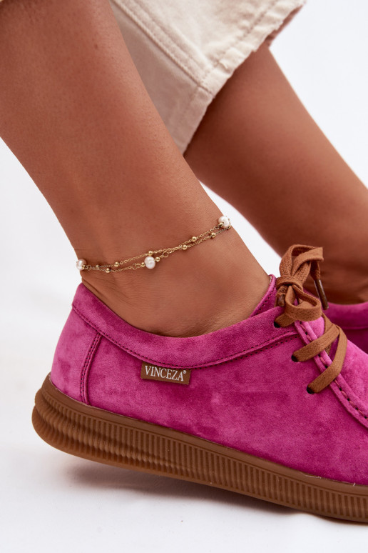 apaviIeslēgtsturalnego zamšādasu Vinceza 95391 rozā krāsas