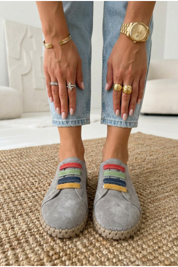 Āda zamšādas apavi Sieviešu Vinceza 95377 Pelēkas krāsas