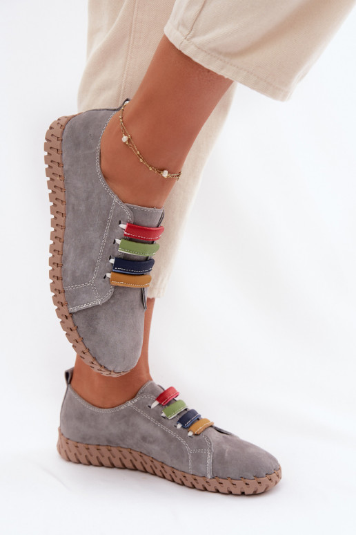 Āda zamšādas apavi Sieviešu Vinceza 95377 Pelēkas krāsas