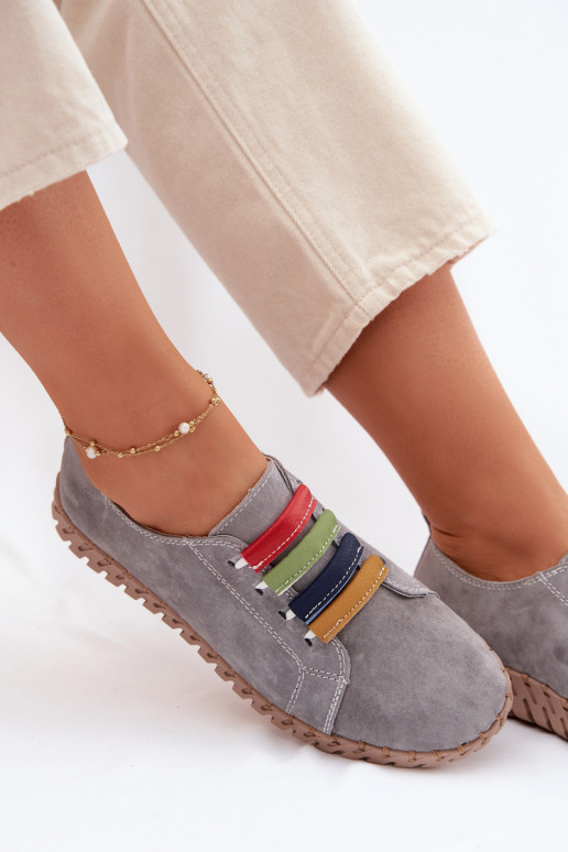 Āda zamšādas apavi Sieviešu Vinceza 95377 Pelēkas krāsas