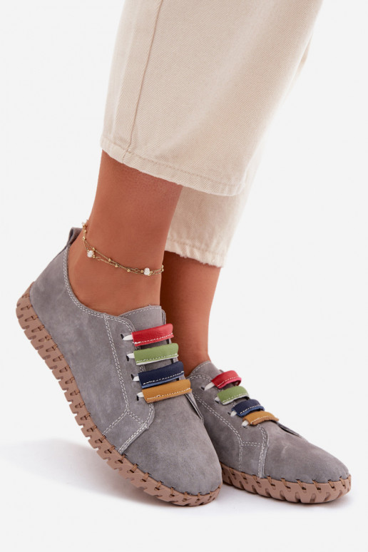 Āda zamšādas apavi Sieviešu Vinceza 95377 Pelēkas krāsas