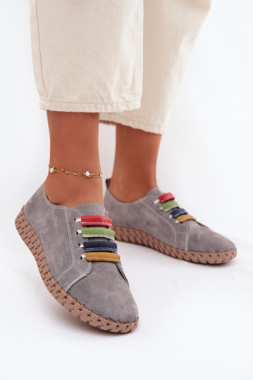 Āda zamšādas apavi Sieviešu Vinceza 95377 Pelēkas krāsas