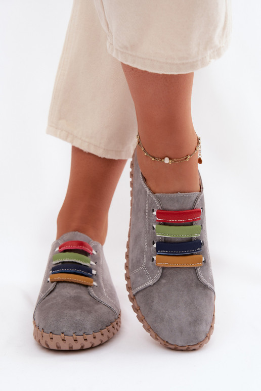 Āda zamšādas apavi Sieviešu Vinceza 95377 Pelēkas krāsas