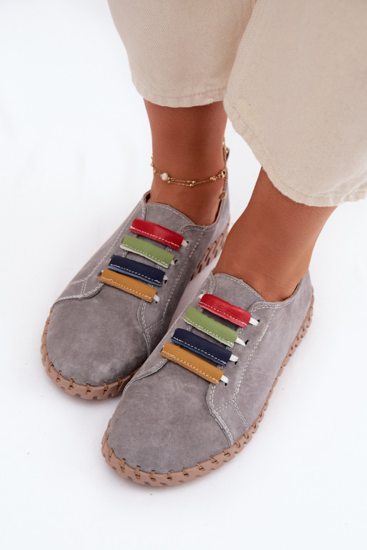 Āda zamšādas apavi Sieviešu Vinceza 95377 Pelēkas krāsas