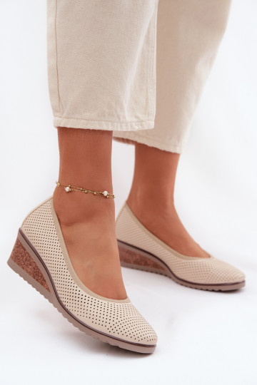 apavi Sieviešu ar platformu Vinceza 58629 Ziloņkaula krāsas 2