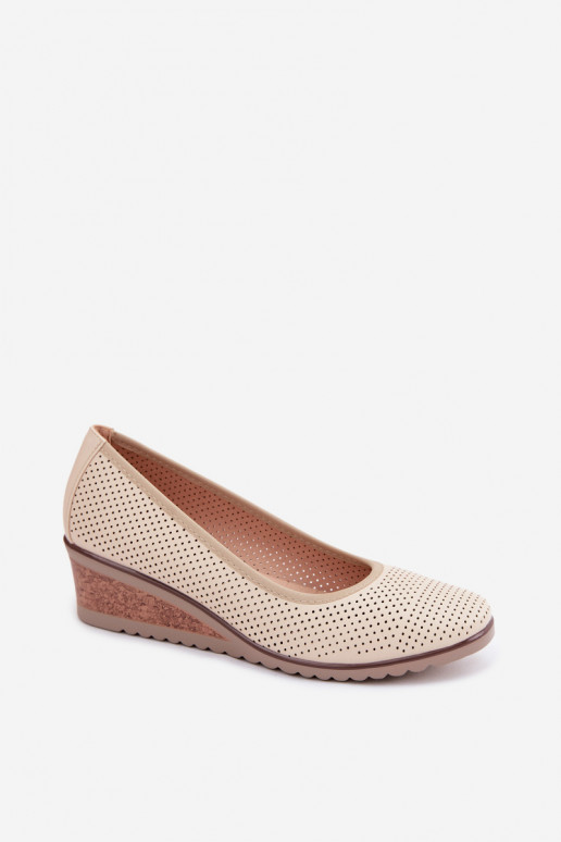 apavi Sieviešu ar platformu Vinceza 58629 Ziloņkaula krāsas