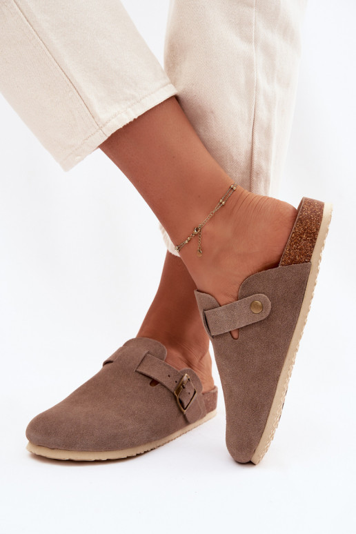 sieviešu čības TukšasIeslēgtsturalnego zamšādasu Vinceza 101332 smilšu krāsas