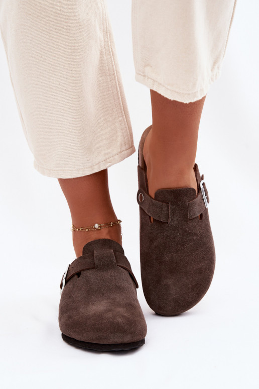 sieviešu čības TukšasIeslēgtsturalnego zamšādasu Vinceza 101332 CzekoladoIne