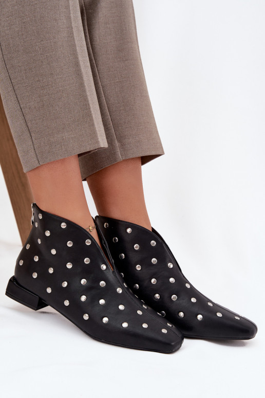 Sieviešu puszābaki Ieslēgts Delikātsm Obcasie Ze Sudraba krāsasm Zdobieniem melnas krāsas Rosalind