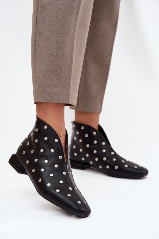 Sieviešu puszābaki Ieslēgts Delikātsm Obcasie Ze Sudraba krāsasm Zdobieniem melnas krāsas Rosalind