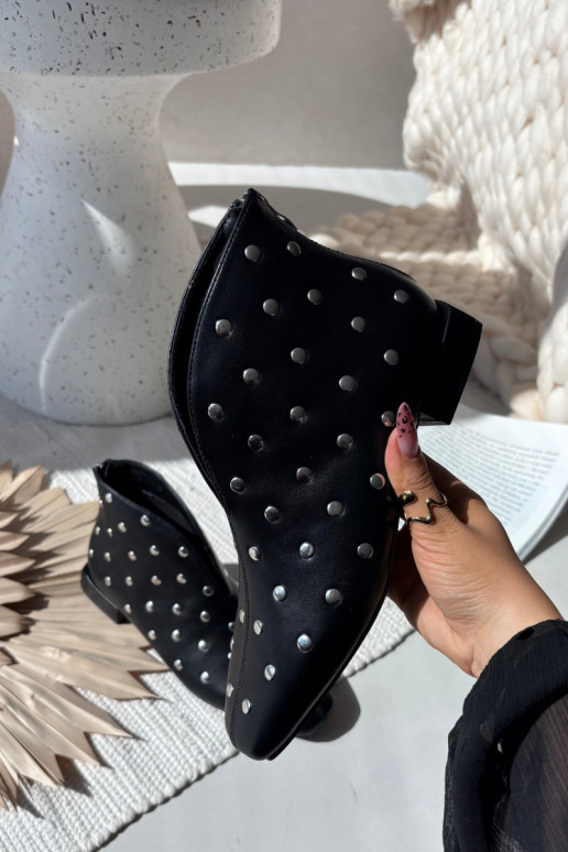 Sieviešu puszābaki Ieslēgts Delikātsm Obcasie Ze Sudraba krāsasm Zdobieniem melnas krāsas Rosalind