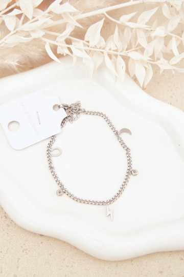 Aproce Uz Kājas Ar Kuloniem Sudraba krāsas 2