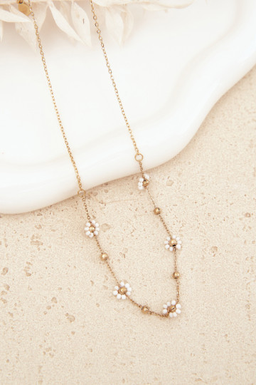 Kaklarota ar puķītēm Stal NierdzeInna Zelta krāsas