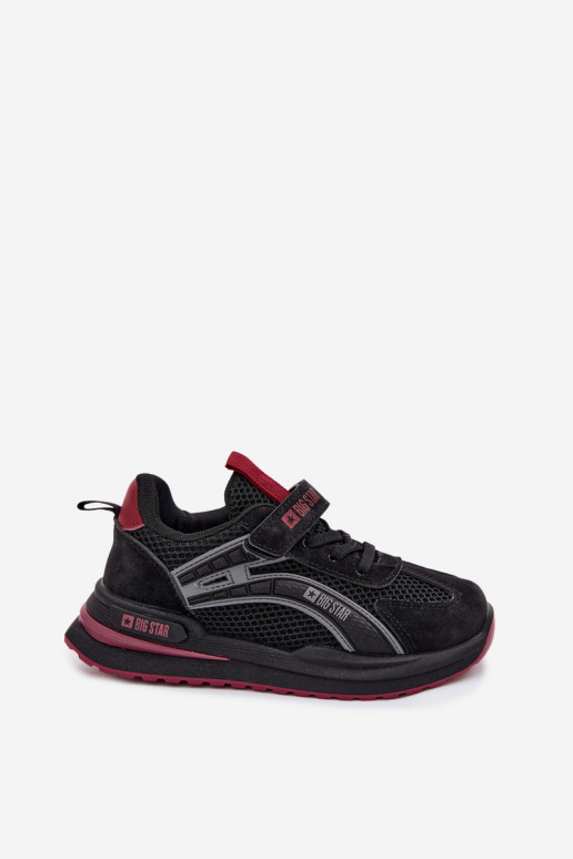 apavi Bērnu apavi Big Star TT374152 HI-POLY SYSTEM Melns-bordo krāsas