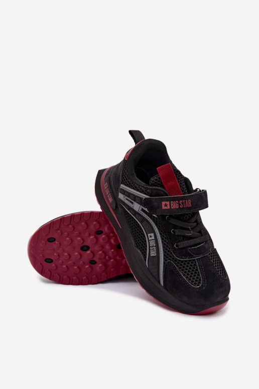 apavi Bērnu apavi Big Star TT374152 HI-POLY SYSTEM Melns-bordo krāsas