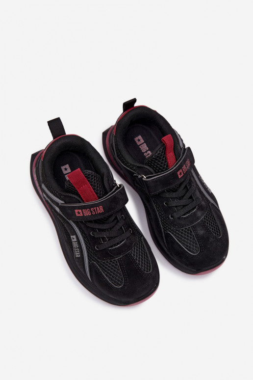 apavi Bērnu apavi Big Star TT374152 HI-POLY SYSTEM Melns-bordo krāsas