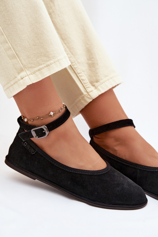 BalerīnasIeslēgtsturalnego zamšādasu Big Star TT274212 melnas krāsas