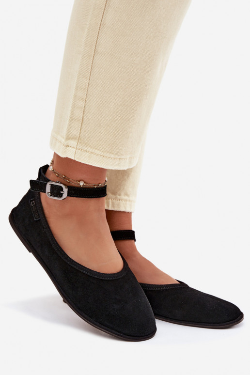 BalerīnasIeslēgtsturalnego zamšādasu Big Star TT274212 melnas krāsas