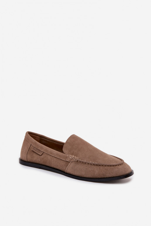 sieviešu mokasīniIeslēgtsturalnego zamšādasu Big Star TT274207 smilšu krāsas