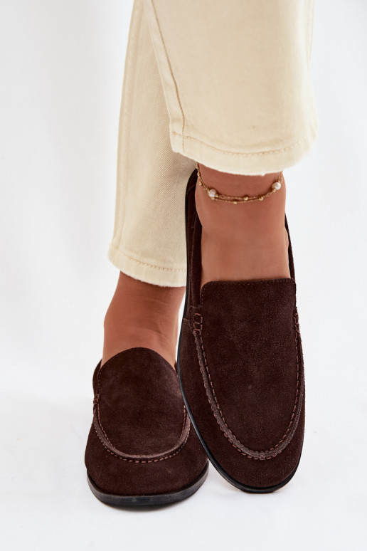 sieviešu mokasīniIeslēgtsturalnego zamšādasu Big Star TT274208 CzekoladoIne