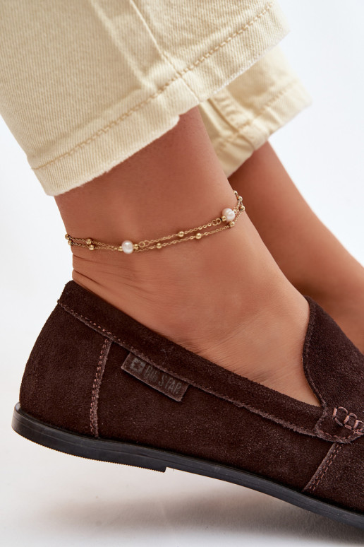 sieviešu mokasīniIeslēgtsturalnego zamšādasu Big Star TT274208 CzekoladoIne