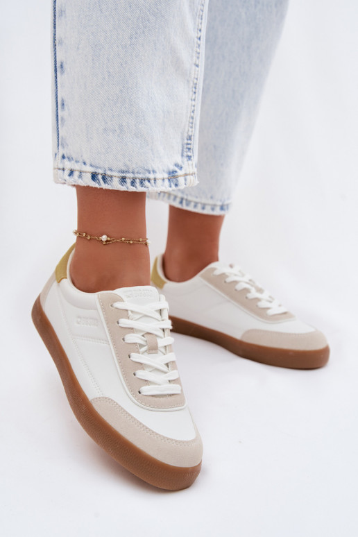 Sneakers modeļa apavi Sieviešu no eko ādas Big Star TT274310 baltas krāsas