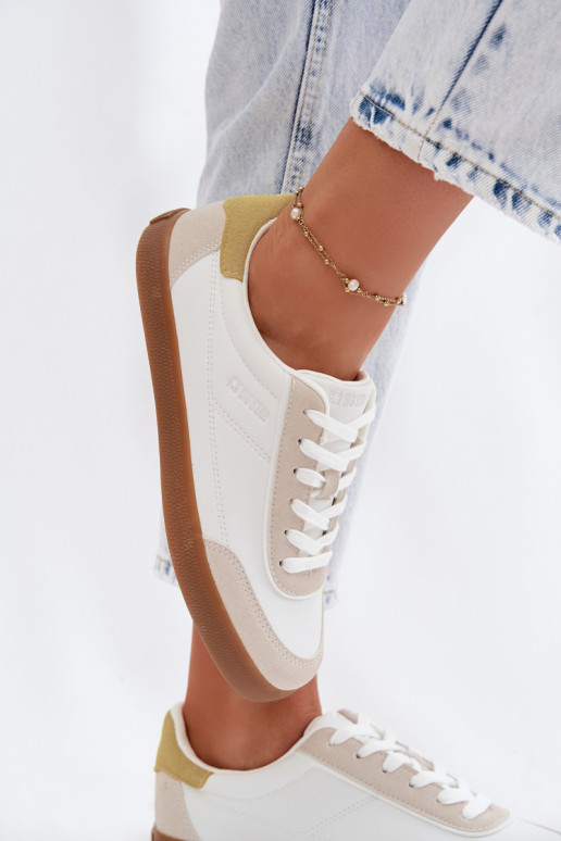 Sneakers modeļa apavi Sieviešu no eko ādas Big Star TT274310 baltas krāsas