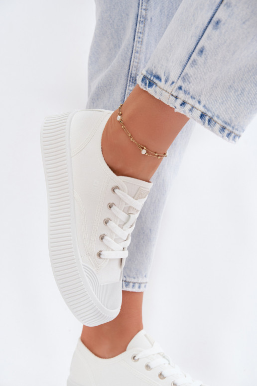 sieviešu puszābaki ar platformu Big Star TT274269 baltas krāsas