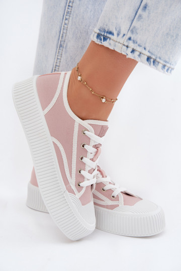 sieviešu puszābaki ar platformu Big Star TT274270 Rozā krāsas