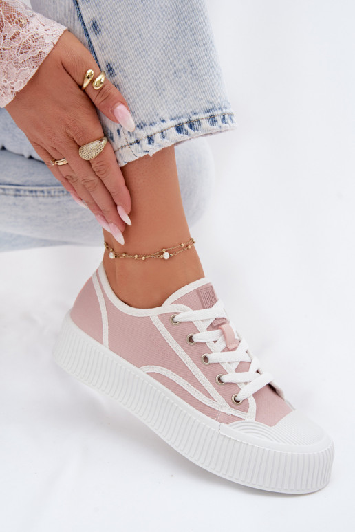 sieviešu puszābaki ar platformu Big Star TT274270 Rozā krāsas