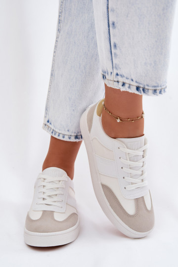 Sieviešu zemi sneakers apavi Big Star TT274767 baltā krāsā