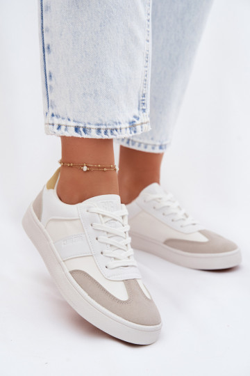 Sieviešu zemi sneakers apavi Big Star TT274767 baltā krāsā 2
