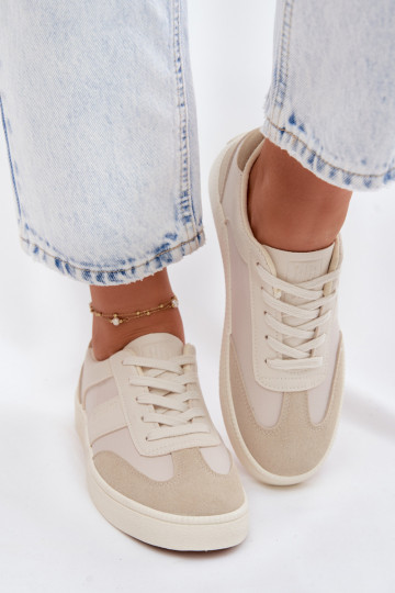 Sieviešu zemi sneakers apavi Big Star TT274768 smilšu krāsā