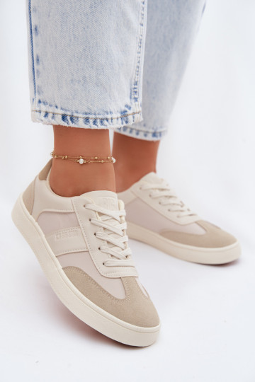 Sieviešu zemi sneakers apavi Big Star TT274768 smilšu krāsā 2