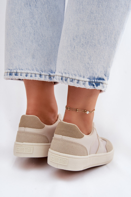 Sneakers modeļa apavi Sieviešu zemais Big Star TT274768 smilšu krāsas