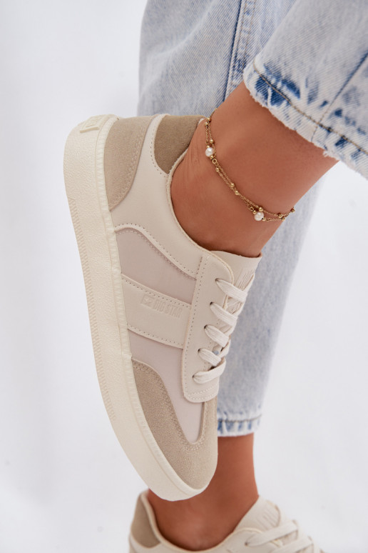 Sneakers modeļa apavi Sieviešu zemais Big Star TT274768 smilšu krāsas