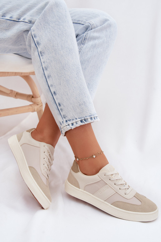 Sneakers modeļa apavi Sieviešu zemais Big Star TT274768 smilšu krāsas