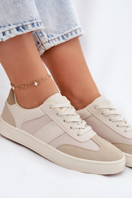 Sneakers modeļa apavi Sieviešu zemais Big Star TT274768 smilšu krāsas